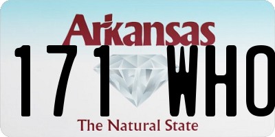 AR license plate 171WHO