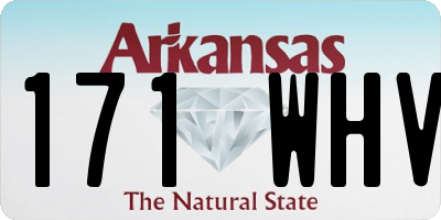 AR license plate 171WHV