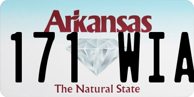 AR license plate 171WIA