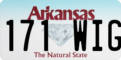 AR license plate 171WIG