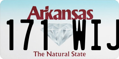AR license plate 171WIJ