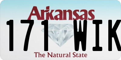 AR license plate 171WIK