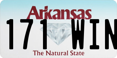 AR license plate 171WIN
