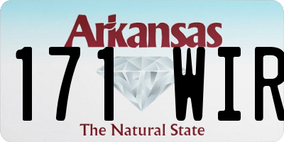 AR license plate 171WIR