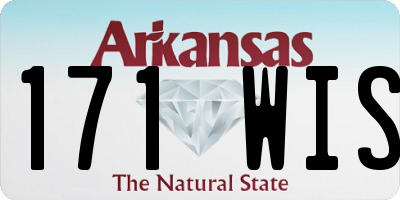 AR license plate 171WIS