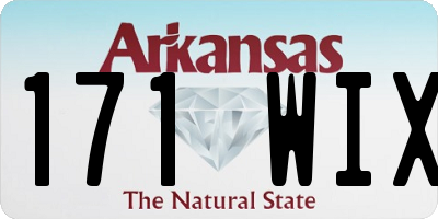 AR license plate 171WIX