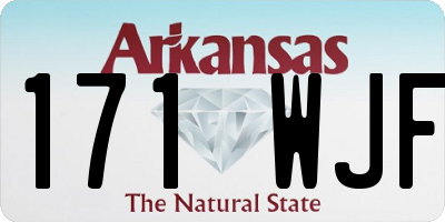 AR license plate 171WJF