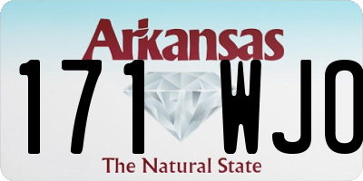 AR license plate 171WJO
