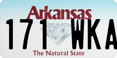 AR license plate 171WKA