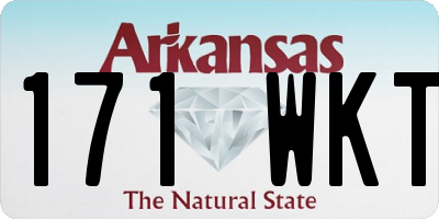AR license plate 171WKT