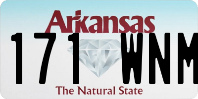 AR license plate 171WNM
