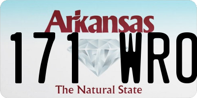 AR license plate 171WRO