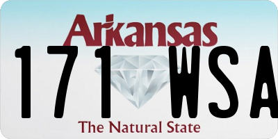 AR license plate 171WSA