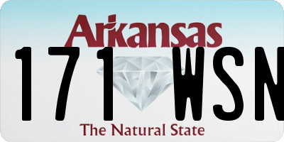 AR license plate 171WSN