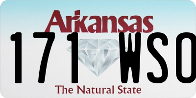 AR license plate 171WSO