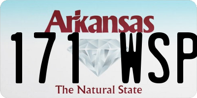 AR license plate 171WSP