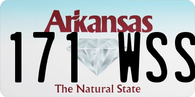 AR license plate 171WSS
