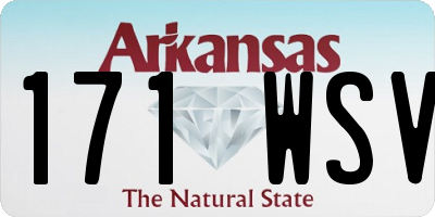AR license plate 171WSV
