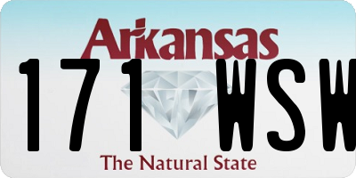 AR license plate 171WSW