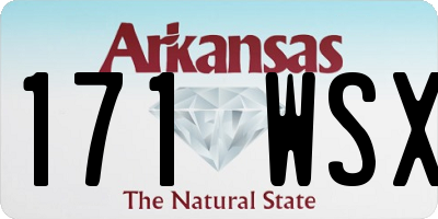 AR license plate 171WSX