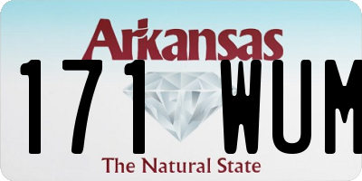 AR license plate 171WUM