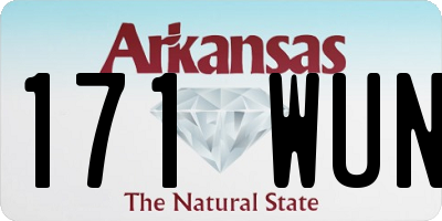 AR license plate 171WUN