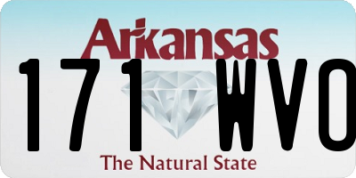 AR license plate 171WVO