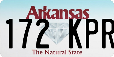 AR license plate 172KPR