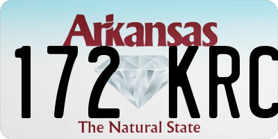 AR license plate 172KRC
