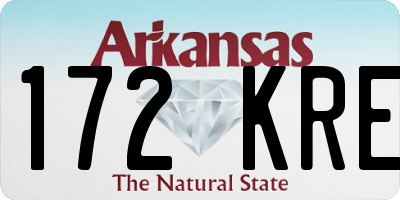 AR license plate 172KRE