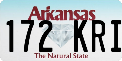 AR license plate 172KRI