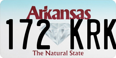 AR license plate 172KRK