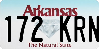 AR license plate 172KRN