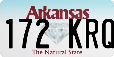 AR license plate 172KRQ