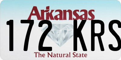 AR license plate 172KRS