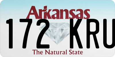 AR license plate 172KRU
