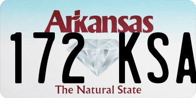 AR license plate 172KSA