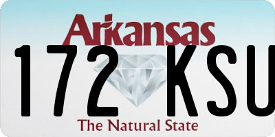 AR license plate 172KSU