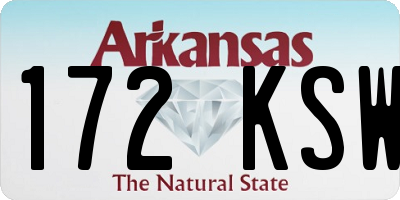 AR license plate 172KSW