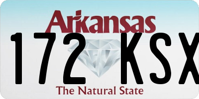 AR license plate 172KSX