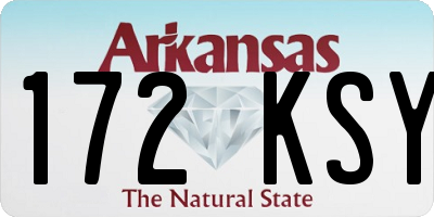 AR license plate 172KSY