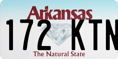 AR license plate 172KTN