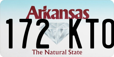 AR license plate 172KTO