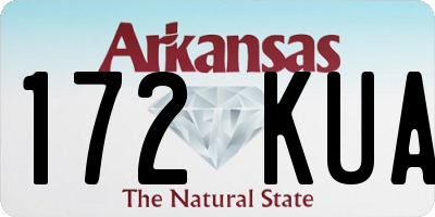 AR license plate 172KUA