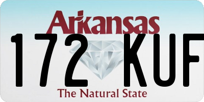AR license plate 172KUF