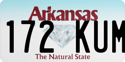 AR license plate 172KUM
