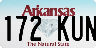 AR license plate 172KUN