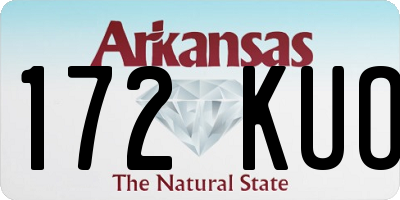 AR license plate 172KUO