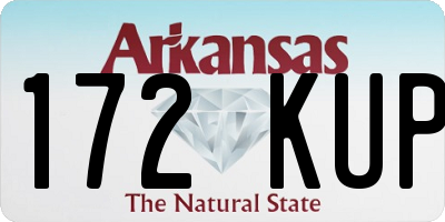 AR license plate 172KUP