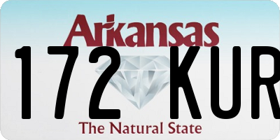 AR license plate 172KUR